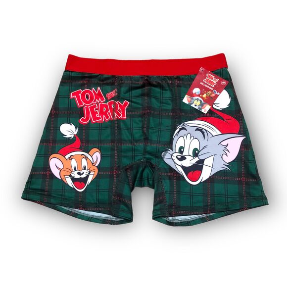 Tom and Jerry Men's Christmas Boxer Brief - Small - Picture 1 of 2